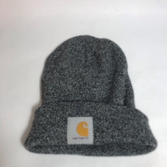 Carhartt Heathered Grey Cuffed Knit Beanie One Size NWOT - Picture 4 of 8